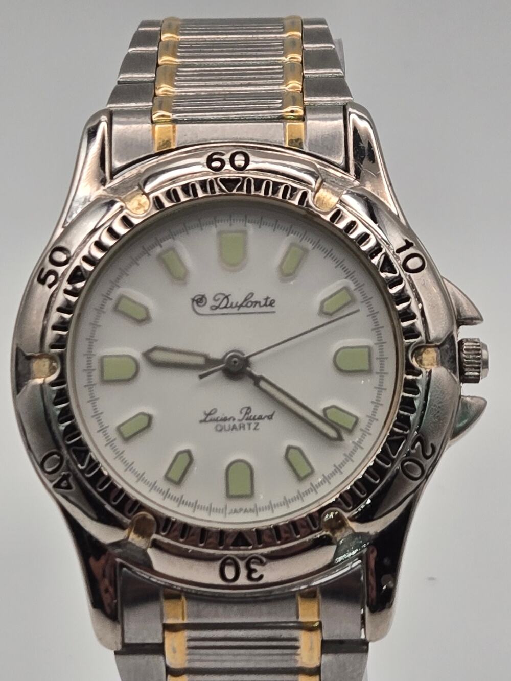 Vintage Dufonte Lucien Piccard Two-Tone Quartz Diver Watch